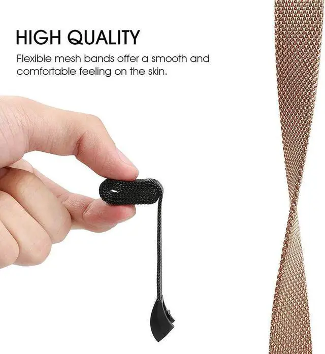 Alt view image 4 of 7 - 2PCS Stainless Steel Replacement Bands Strap Compatible with Fitbit Alta and Fitbit Alta HR