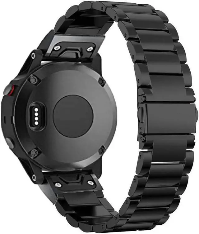 Alt view image 4 of 7 - Fenix 5X / Fenix 5X Plus Bands 26mm Quick Release Easy Fit Stainless Steel Metal Bands Replacement Strap Bracelet for Garmin Fenix 5X / 5X Plus / Fenix 3 / 3 HR / Quatix 3 / D2 / Tactix