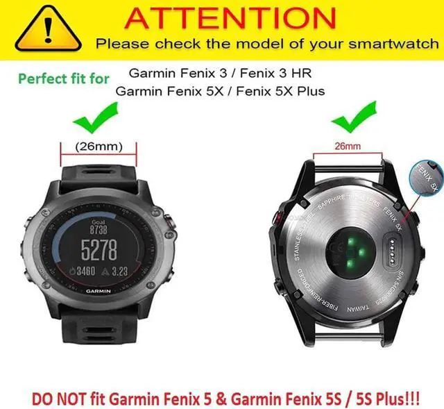 Alt view image 6 of 7 - Fenix 5X / Fenix 5X Plus Bands 26mm Quick Release Easy Fit Stainless Steel Metal Bands Replacement Strap Bracelet for Garmin Fenix 5X / 5X Plus / Fenix 3 / 3 HR / Quatix 3 / D2 / Tactix