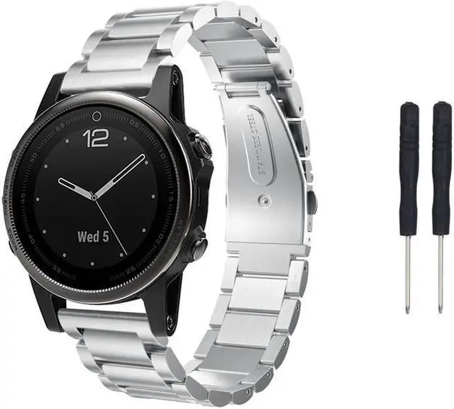 Main image of Fenix 5X / Fenix 5X Plus Bands 26mm Quick Release Easy Fit Stainless Steel Metal Bands Replacement Strap Bracelet for Garmin Fenix 5X / 5X Plus / Fenix 3 / 3HR / Quatix 3 / D2 / Tactix