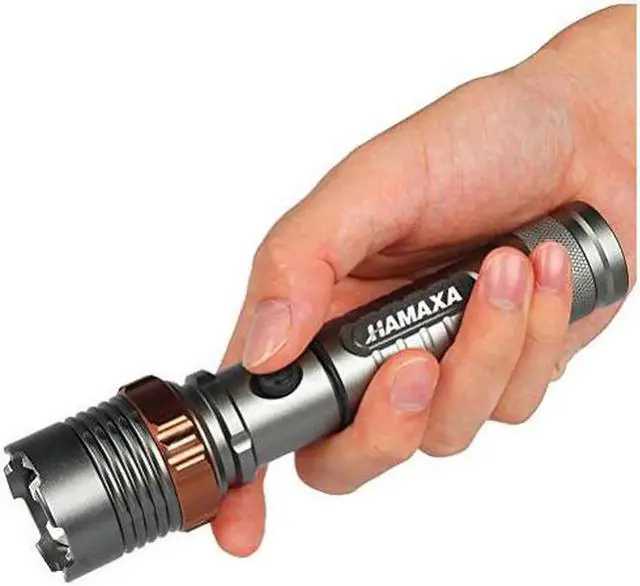 Main image of Super Bright LED Flashlight 1000 Lumens Cree XML T6 Water Resistant Focus Zoom Flashlight Torch Rechargeable Handheld LED Light Lamp with 18650 Battery and Charger for Hiking Camping Emergency