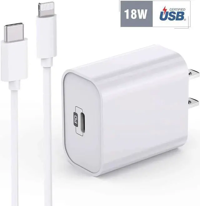 Main image of iPhone Fast Charger 18W PD Wall Charger Apple Certified 3FT USB C to Lightning Cable Power Delivery Adapter Support Quick Charging for iPhone 11 Pro Max XR XS X 8 Plus iPad Pro
