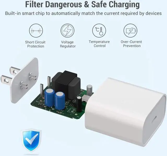 Alt view image 4 of 7 - iPhone Fast Charger 18W PD Wall Charger Apple Certified 3FT USB C to Lightning Cable Power Delivery Adapter Support Quick Charging for iPhone 11 Pro Max XR XS X 8 Plus iPad Pro