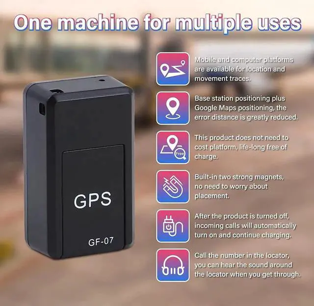 Alt view image 5 of 7 - GPS Tracker for Vehicles, Mini Magnetic GPS Real time Car Locator, Full USA Coverage, 2G Network Coverage, Long Standby GSM SIM GPS Tracker for Vehicle/Car/Person