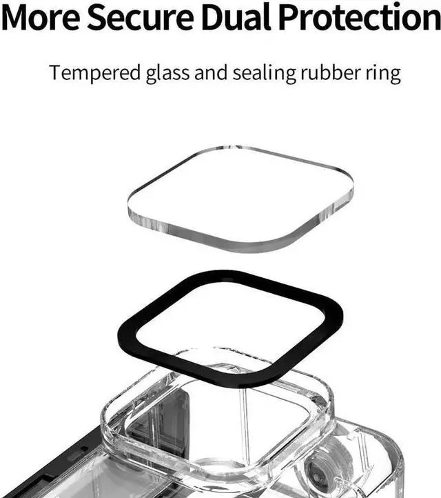 Alt view image 2 of 7 - Waterproof Case for GoPro Hero 12 Hero 11 Hero 10 Hero 9 Black, Underwater Dive Case Housing Shell Supports 60M/196FT Deep Diving Scuba Snorkeling with Bracket Screw GoPro Accessories