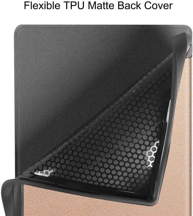 Alt view image 6 of 7 - Case for Pocketbook Verse PB629 / Verse Pro PB634 / Lite E-Reader 6 Inch, Slim Hard Shell Smart Protective Cover with Multi-Angle Stand, Auto Sleep/Wake Rose Gold