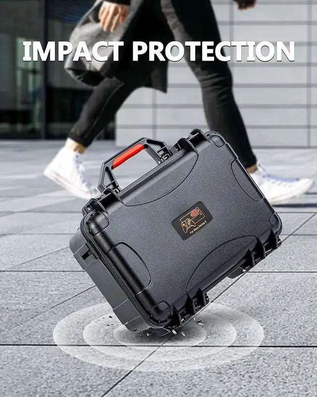 Alt view image 4 of 7 - Carrying Case for Xbox Series S, Professional Deluxe Waterproof Case Soft Lining Hard Case with Shoulder for Xbox Series S and Other Accessories Storage