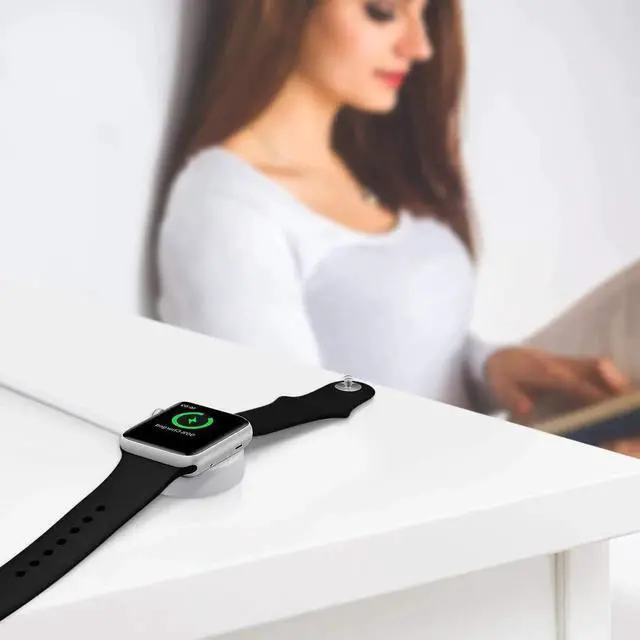 Alt view image 3 of 7 - Apple Watch Charger iWatch Charger Charging Cable Magnetic Wireless Portable Charger Pad 3.3 ft Charging Cable Cord for Apple Watch Series 3 2 1 All 38mm 42mm iWatch