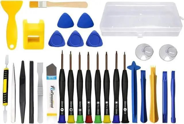 Main image of 30 in 1 Smart Phone Repair Tools Kit, Professional Electronics Repair Tools 8 Magnetic Screwdrivers and Lever Opening Tools for Phone, Tablet, Glasses, Laptops, Tablets