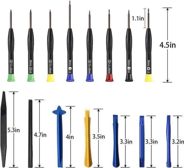 Alt view image 7 of 7 - 30 in 1 Smart Phone Repair Tools Kit, Professional Electronics Repair Tools 8 Magnetic Screwdrivers and Lever Opening Tools for Phone, Tablet, Glasses, Laptops, Tablets
