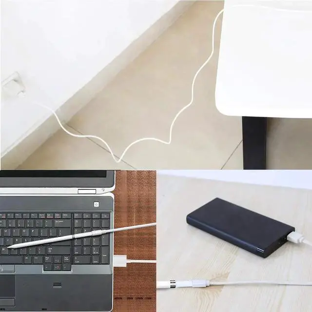 Alt view image 6 of 6 - [2 Pack] Adapter Compatible with Apple Pencil Adapter Female to Female Charging Adapters Lightning Cable Adapter for iPad Pro Apple Pencil