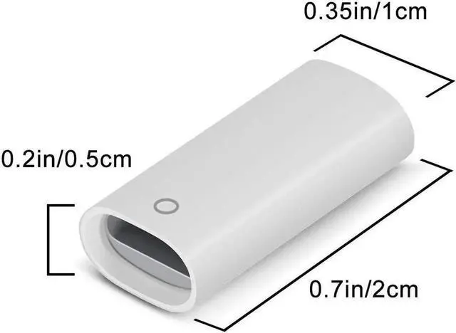 Alt view image 3 of 6 - 2 Pack Adapter Replacement for Apple Pencil Pen Charging Adapter Female to Female Connector Lightning Cable Adapter for Apple iPad Pro 12.9 9.7 Pencil