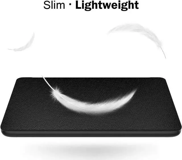 Alt view image 3 of 7 - Slim Shell Case for All-new Kindle 10th Generation 2019 Release Lightweight Premium PU Leather Protective Cover with Auto Sleep / Wake - NOT Fit Kindle Paperwhite or Kindle 8th Gen Brown