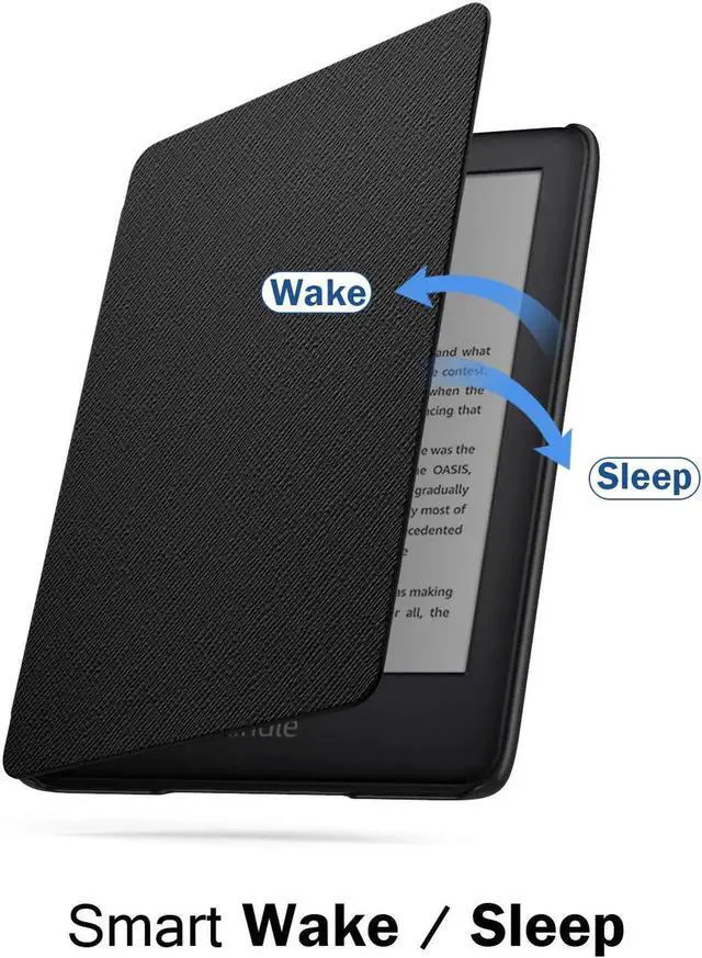 Alt view image 4 of 7 - Slim Shell Case for All-new Kindle 10th Generation 2019 Release Lightweight Premium PU Leather Protective Cover with Auto Sleep / Wake - NOT Fit Kindle Paperwhite or Kindle 8th Gen