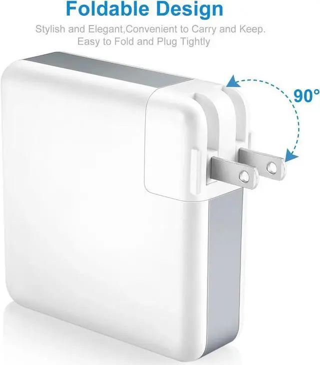 Alt view image 7 of 7 - USB C Power Adapter Charger 61W 4-Port USB Type C Wall Charger Station with Power Delivery Port for Apple MacBook, iPhone X 8 Plus and 3 Power iSmart Ports for iPhone, iPad and More