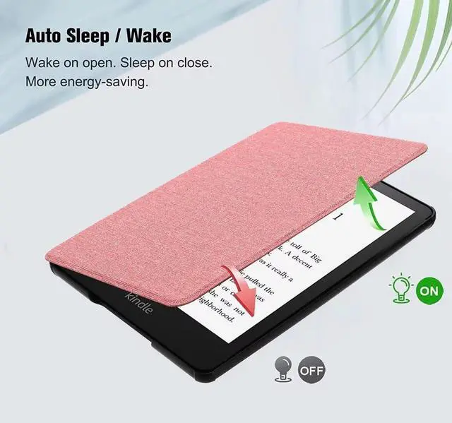 Alt view image 7 of 7 - Compatible with 6" Kindle Paperwhite Case (5th/6th/7th Generation, 2012-2016), Slim Hard Plastic Protective Cover with Smart Auto Wake/Sleep for Old 6 inch Kindle Paperwhite E-Reader Pink