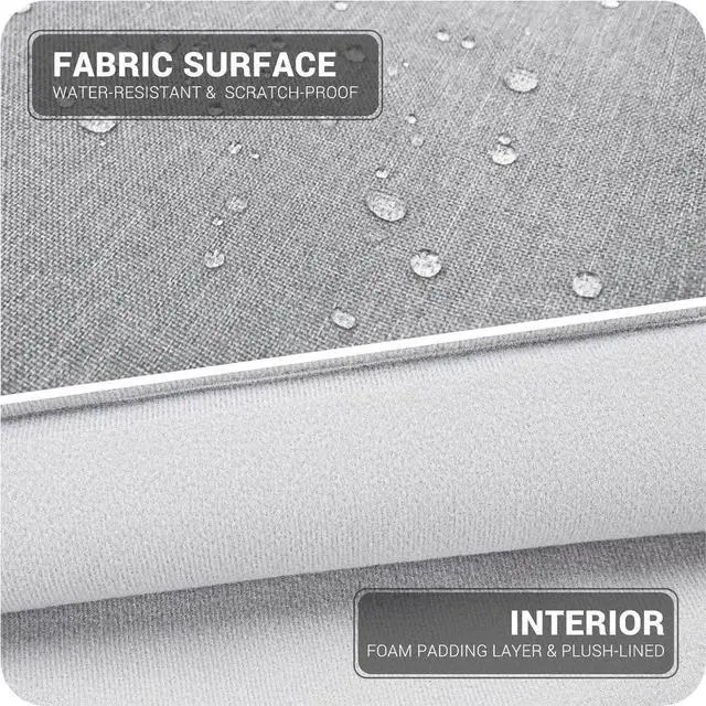 Alt view image 6 of 6 - 15.6-16 Inch Laptop Sleeve Shoulder Bag Waterproof Notebook Chromebook Computer Carrying Case Compatible with 15.6 inch Acer Asus Dell HP Thinkpad Grey