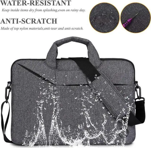 Alt view image 4 of 7 - Laptop Bag 15.6 Inch Water Resistant Briefcase Shoulder Messenger Bag Water Repellent Laptop Bag Satchel Tablet Bussiness Carrying Handbag Laptop Sleeve for Macbook Computer Notebook Women and Men