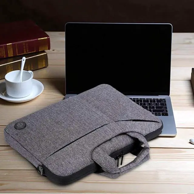 Alt view image 5 of 7 - Laptop Bag 15.6 Inch Water Resistant Briefcase Shoulder Messenger Bag Water Repellent Laptop Bag Satchel Tablet Bussiness Carrying Handbag Laptop Sleeve for Macbook Computer Notebook Women and Men