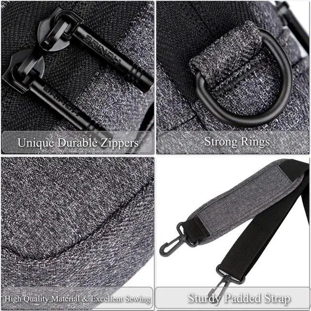 Alt view image 7 of 7 - Laptop Bag 15.6 Inch Water Resistant Briefcase Shoulder Messenger Bag Water Repellent Laptop Bag Satchel Tablet Bussiness Carrying Handbag Laptop Sleeve for Macbook Computer Notebook Women and Men