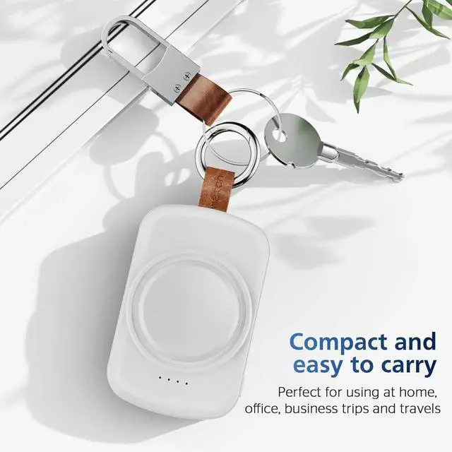 Alt view image 5 of 7 - for Samsung Galaxy Watch Charger,1800mAh Portable Charger for Samsung Galaxy Watch 8/8 Classic/7/Ultra/6/6 Classic/5/5 Pro/4/3,Active 2/1,Wireless Magnetic White