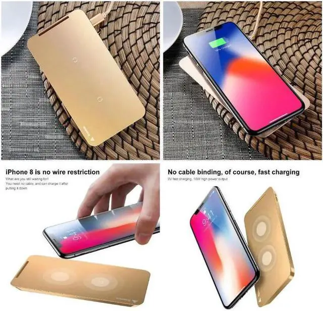 Alt view image 4 of 7 - Fast Qi Wireless Charger, Wireless Charging Stand Compatible with iPhone 14/13/12/11/SE/XS/XR/X/8,Samsung Galaxy S22 S21 S20 S10 S9 S8 Note 20/10/9/8 and Qi-Enabled Phone