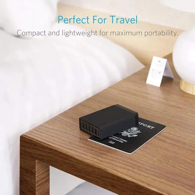 Alt view image 7 of 7 - 50W 6-Port USB Wall Charger 6 for iPhone XS XS Max XR iPhone X 8 7 6 Plus iPad Pro Air 2 mini iPod Samsung Galaxy S7 S6 Edge Plus Note 5 4 LG Nexus HTC and More