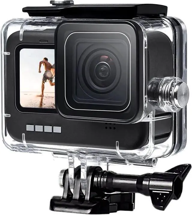 Main image of 60M Waterproof Case for GoPro Hero 10 Black / Hero 9 Black, Protective Underwater Dive Housing Shell with Bracket Accessories for Go Pro Hero10 Hero9 Action Camera