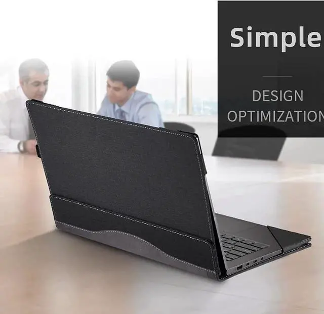 Alt view image 5 of 7 - Case for Lenovo ThinkPad X1 Carbon Gen 10 / Gen 9 / Yoga Gen 7 / Yoga Gen 6 14 inch, PU Leather Protective Hard Shell Cover