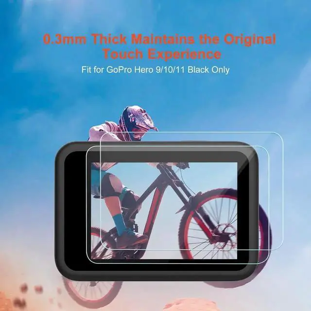 Alt view image 6 of 7 - Accessories Kit for GoPro Hero 12 / Hero 10 / Hero 11 / Hero 9, Shockproof Small Carry Bag + Waterproof Housing Case + Tempered Glass Screen Protector + Silicone Cover + Snorkel Filter Bundle