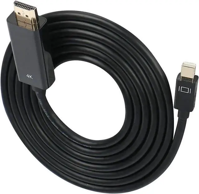 Alt view image 4 of 6 - 4K Thunderbolt Mini Displayport to HDMI 6 Feet Cable with Audio Mini DP Display Port to HDMI Adapter Converter Gold Plated Cord for MacBook Air Mac Mini Microsoft Surface Pro 3 Pro 4