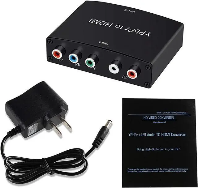 Alt view image 5 of 6 - Component to HDMI Adapter YPbPr to HDMI Coverter + R/L Werleo Componet YPbPr to HDMI Converter Adapter Support 1080P Plug & Play