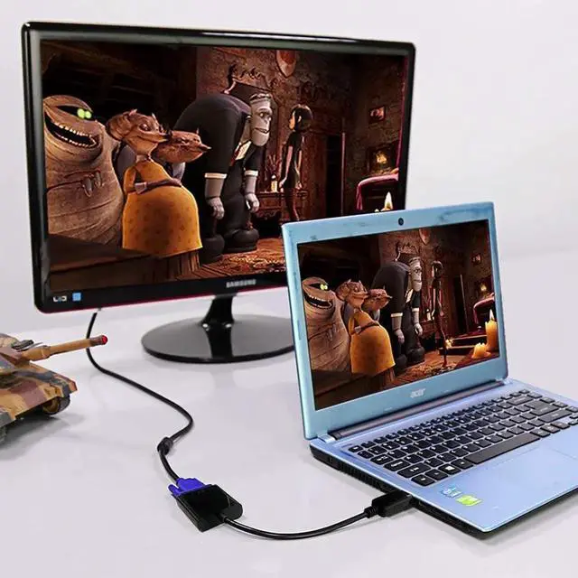 Alt view image 5 of 7 - DisplayPort to VGA Adapter 1080P Converter WERLEO Display Port DP to VGA Adapter Male to Female Connector Compatible with Computer Desktop Laptop PC Monitor Projector HDTV - Black