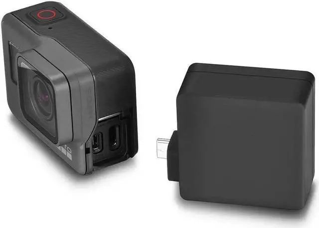Alt view image 4 of 7 - Extended Battery for GoPro 5 GoPro 6 Hero (2018 ) Extra Battery with Shockproof Protective Frame Housing Case Cover Shell with Side Power Bank for GoPro Here 5 Hero 6 Hero (2018 ) Black
