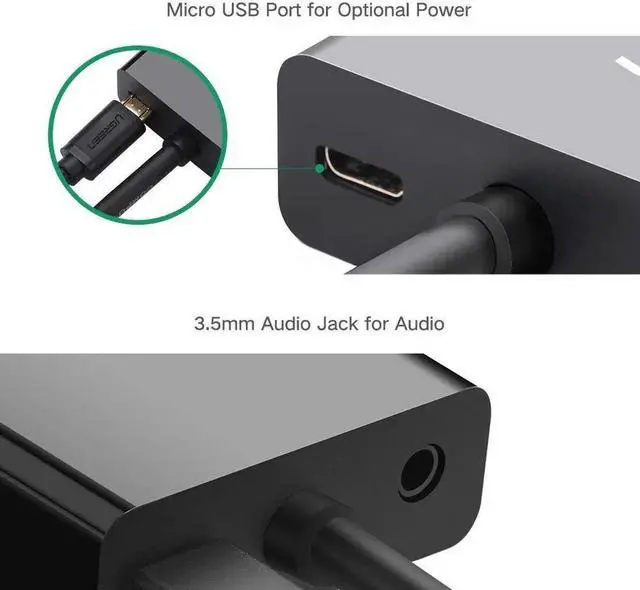 Alt view image 6 of 7 - VGA to HDMI Adapter Cable, VGA Male to HDMI Female Cable Converter Adapter with 1080P HD Video and USB Audio Support for Connecting Old PC, Laptop with a VGA Output to New Monitor, HDTV