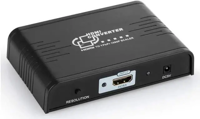 Alt view image 4 of 7 - 1080P HDMI to Component Video YPbPr Scaler Converter Adapter with Coaxial Audio Output + R / L Audio Support Windows 10 Black