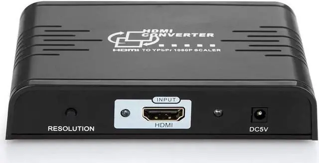 Alt view image 5 of 7 - 1080P HDMI to Component Video YPbPr Scaler Converter Adapter with Coaxial Audio Output + R / L Audio Support Windows 10 Black