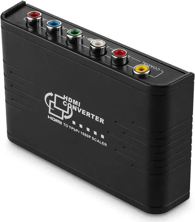 Alt view image 6 of 6 - 1080P HDMI To Component Video (YPbPr) Scaler Converter Adapter with Coaxial Audio Output and R / L Audio Support Windows 10, Black