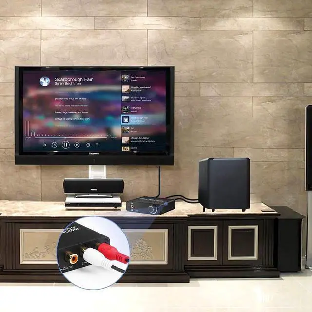 Alt view image 2 of 6 - Werleo Digital Audio Converter 192kHz DAC Supports Volume control Digital Coaxial SPDIF Toslink to Analog Stereo L/R RCA 3.5mm Jack Audio Adapter for HDTV, Blu-ray,PS3,XBOX 360,Home Cinema Systems AV