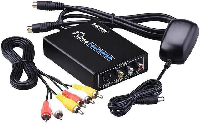 Alt view image 6 of 7 - to Composite 3RCA AV S-Video R/L Audio Vdieo Converter Adapter Upscaler Support 720P/1080P with RCA/S-Video Cable for PC Laptop Xbox PS3 TV STB VHS VCR Camera Blue-Ray DVD