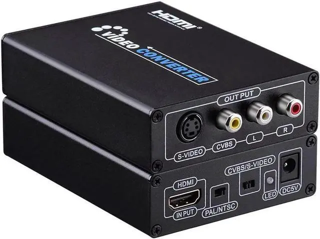 Main image of to Composite 3RCA AV S-Video R/L Audio Vdieo Converter Adapter Upscaler Support 720P/1080P with RCA/S-Video Cable for PC Laptop Xbox PS3 TV STB VHS VCR Camera Blue-Ray DVD