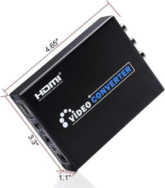 Alt view image 3 of 7 - to Composite 3RCA AV S-Video R/L Audio Vdieo Converter Adapter Upscaler Support 720P/1080P with RCA/S-Video Cable for PC Laptop Xbox PS3 TV STB VHS VCR Camera Blue-Ray DVD