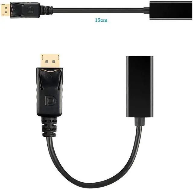 Alt view image 2 of 5 - 2 Packs Display Port to HDMI Converter Werleo Displayport to HDMI Adapter Cable Male to Female for DisplayPort Enabled Desktops and Laptops to Connect to HDMI Displays adapter For for Lenovo Dell HP