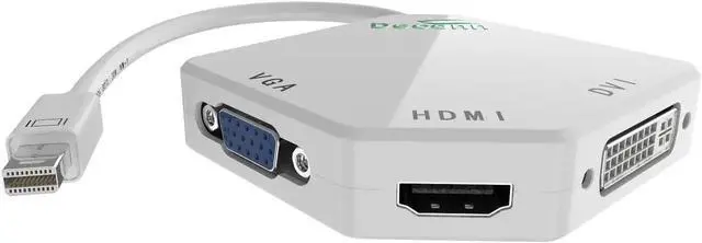 Alt view image 2 of 7 - Multi-Function Thunderbolt Mini DisplayPort DP To HDMI VGA DVI Cable Converter Adapter For MacBook Suface Pro Air