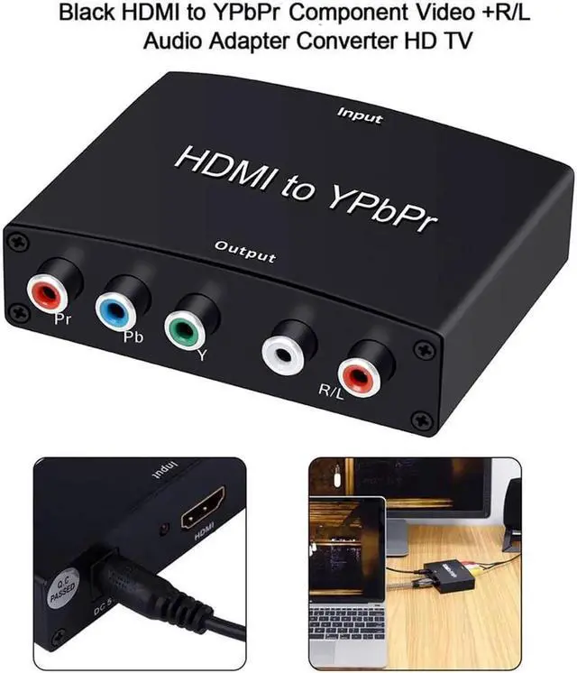 Alt view image 6 of 7 - HDMI to YPbPr Converter 4K 1080P HDMI to YPbPr Adapter with HD Video Support PS3 DVD Xbox 360 to HDTV Monitor and Projector