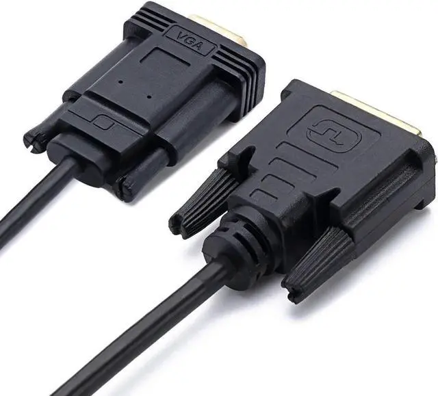 Alt view image 3 of 6 - Werleo DVI to VGA DVI D 24+1 to VGA Cable Gold Plated 1080P DVI to VGA Digital Video Cable Adapter Converter with Chip for Laptop HDTV Projector PC Monitor