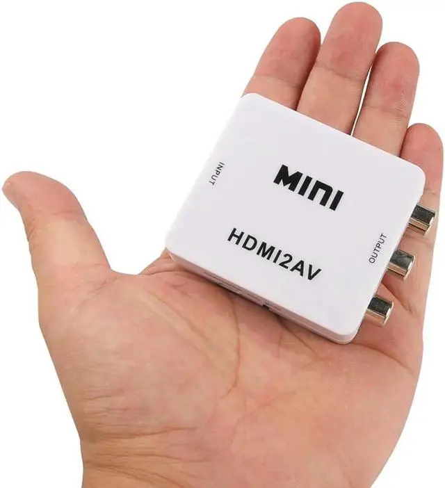 Alt view image 3 of 7 - Werleo 1080P HDMI to AV 3RCA CVBs Composite Video Audio Converter Adapter Supporting PAL / NTSC with USB Charge Cable for PC Laptop Xbox PS4 PS3 TV STB VHS VCR Camera DVD White