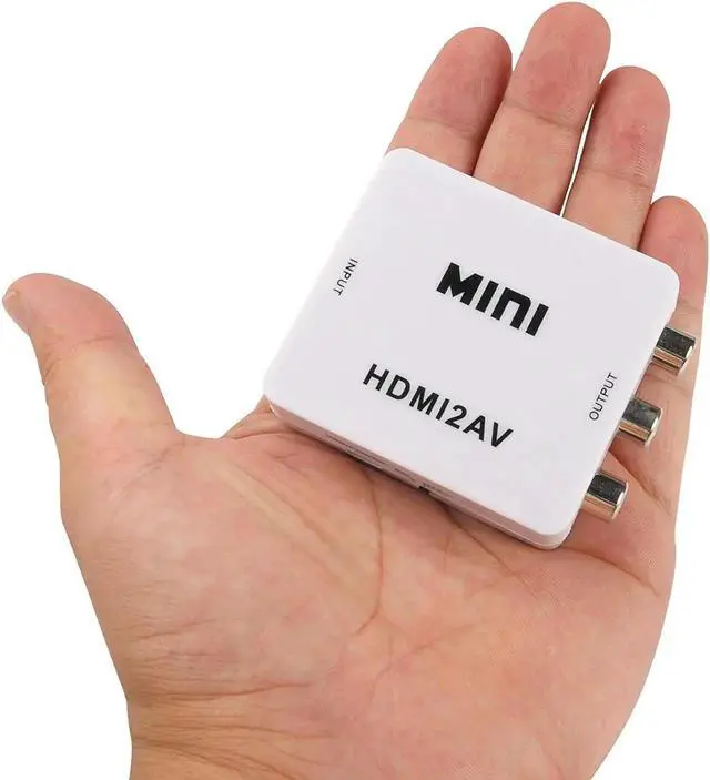 Alt view image 3 of 7 - Werleo 1080P HDMI to AV 3RCA CVBs Composite Video Audio Converter Adapter Supporting PAL / NTSC with USB Charge Cable for PC Laptop Xbox PS4 PS3 TV STB VHS VCR Camera DVD White