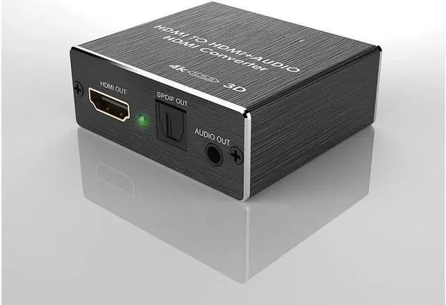 Alt view image 5 of 5 - HDMI Audio Extractor Converter HDMI to Optical Toslink SPDIF with 1M HDMI 1.4 Cable and 3.5mm Stereo Audio Splitter Adapter Support 4K x 2K 3D
