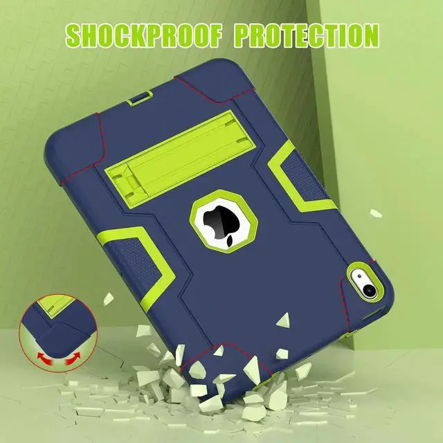 Alt view image 7 of 7 - iPad 10th Generation Case, iPad 10th Generation Case 2022, Protective Case for iPad 10th Generation with Kickstands + Stylus Pen, Shockproof Cover for New iPad 10.9 Inch Case 2022 Green